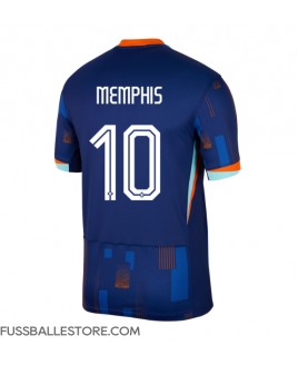 Günstige Niederlande Memphis Depay #10 Auswärtstrikot EM 2024 Kurzarm